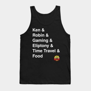 Ken & Robin & Gaming White Letters Tank Top